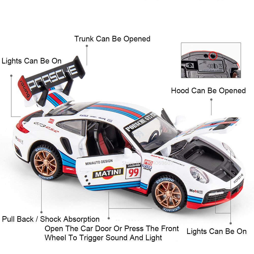 1:32 911 gt3 rsr modelo de car - Model Kit Porsche 911 avaliação e preço